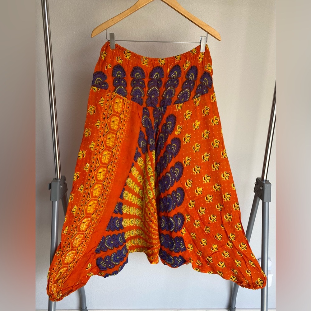Indian harem pants Orange Medium